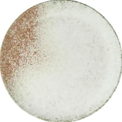 Madam Stoltz Mattallrikar-Tallrik Vit/Orange, 27 cm