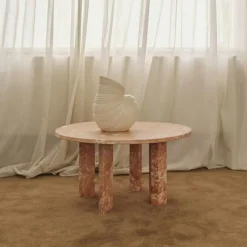 Taula Soffbord Ø67 cm, Vit / Charcoal