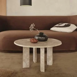 Taula Soffbord Ø67 cm, Vit / Charcoal