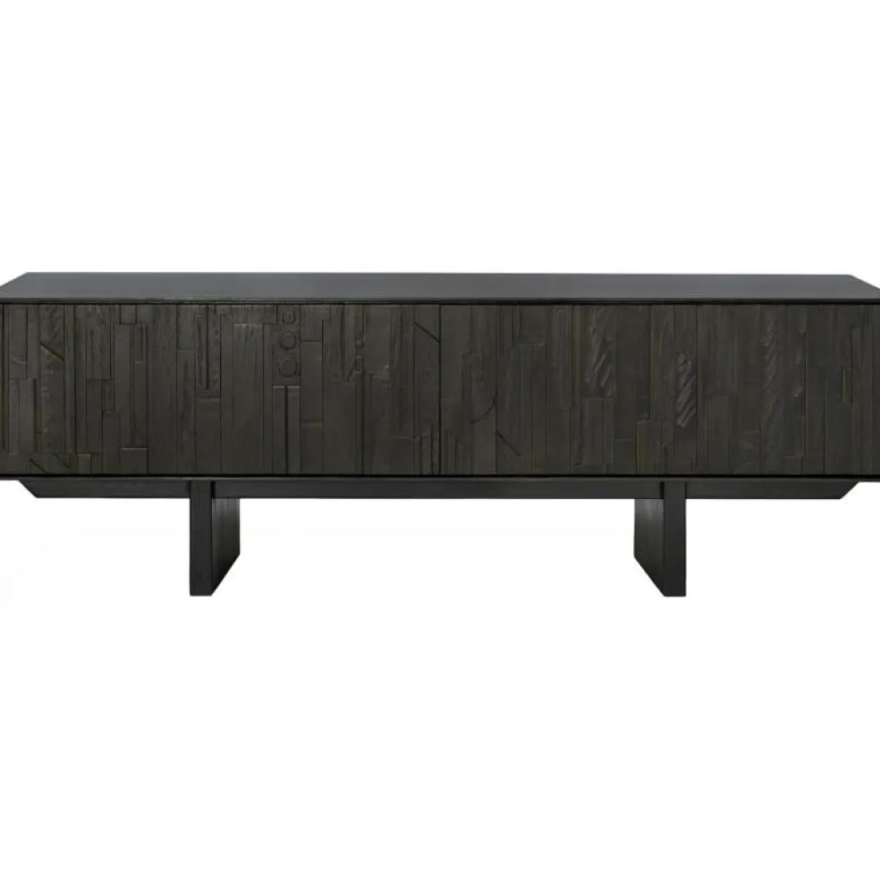 Teak Mosaik Mediabänk En Dörr