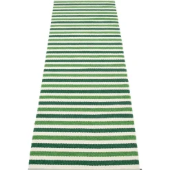 Teo Matta Mörkgrön / Grass Green / Vanilj, 180x260 cm