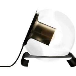 Oluce Bordslampor-The Globe 228 Bordslampa, Satin Gold / Anodiserat Brons