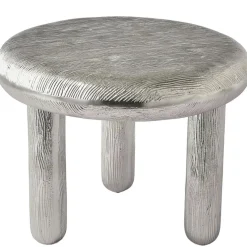 Thick Disk Sidobord, Silver