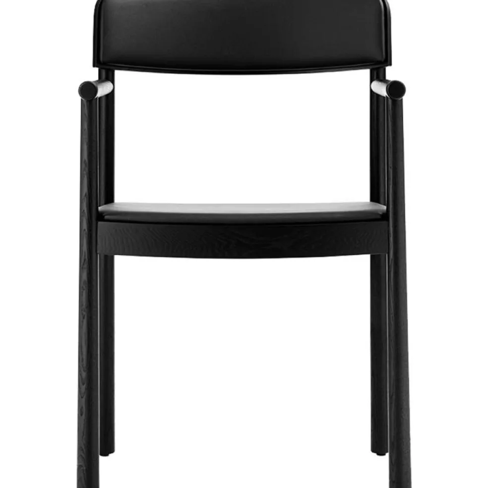 Timb Karmstol, Ultra Leather, Svart/Svart