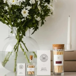 Eldstickan Tillbehör Ljusstakar & Ljuslyktor-Tändsticksask Stor Refill, Vit