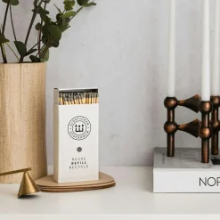 Eldstickan Tillbehör Ljusstakar & Ljuslyktor-Tändsticksask Stor Refill, Vit