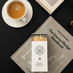 Eldstickan Tillbehör Ljusstakar & Ljuslyktor-Tändsticksask Stor Refill, Vit