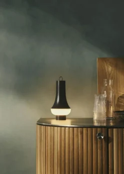 Louis Poulsen Portabla Lampor|Portabla Lampor-Tomoshi Bordslampa Portabel, Mörkbrun