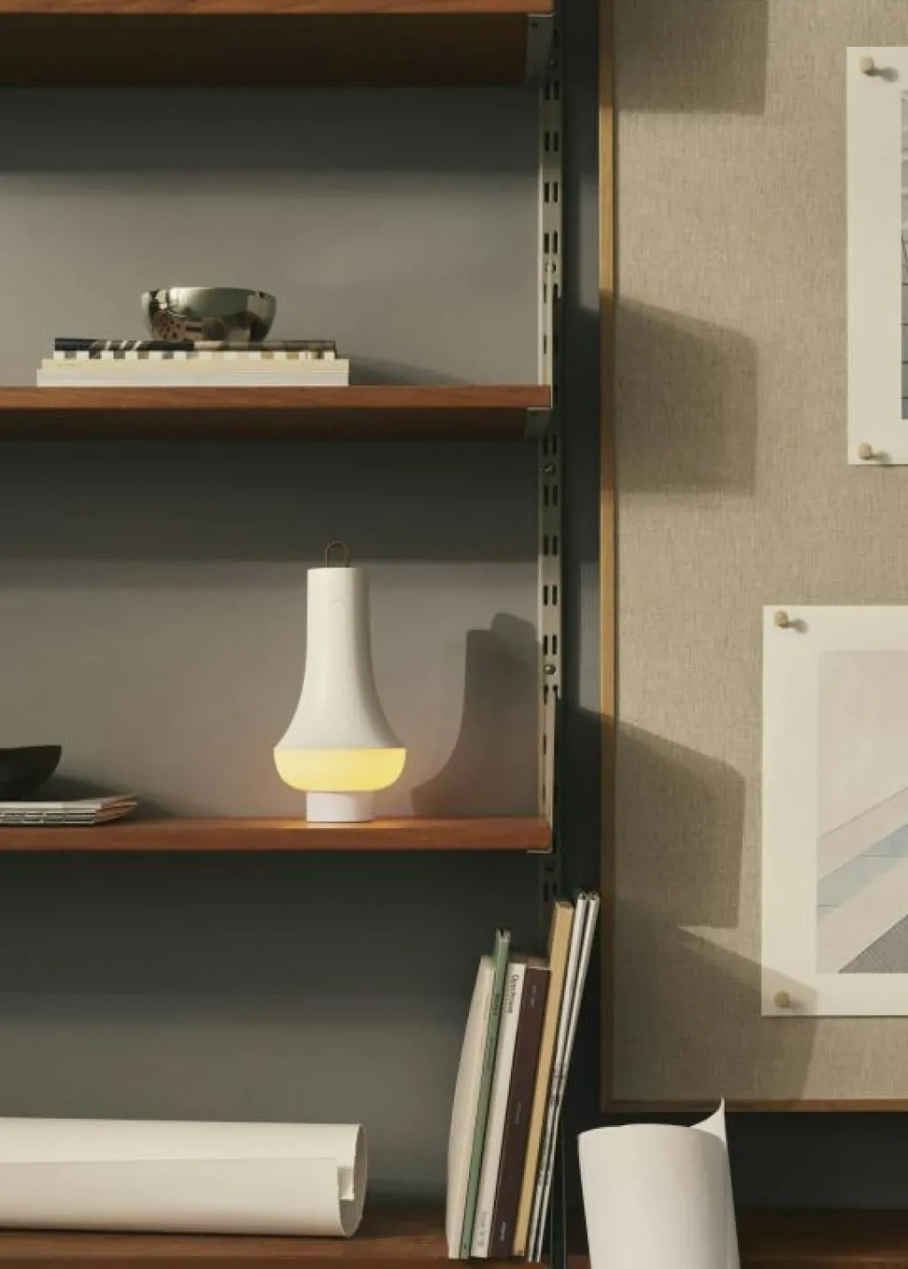 Louis Poulsen Portabla Lampor|Portabla Lampor-Tomoshi Bordslampa Portabel, Mörkbrun