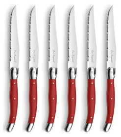 Tradition Grillknivar Med Knivblock 6-pack, Röd
