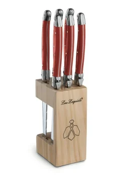 Tradition Grillknivar Med Knivblock 6-pack, Röd