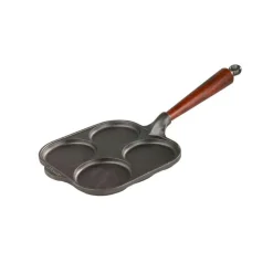 Skeppshult Stekpannor-Traditional Ägg/Blinipanna Med Trähandtag