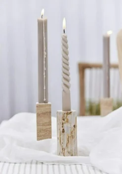 Travina Ljuslykta Marmor 14 cm