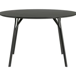 Tree Matbord Ø120, Svart Topp / Svarta Ben
