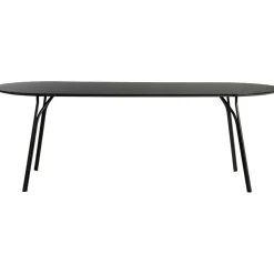 Woud Matbord Och Barbord-Tree Matbord L: 220cm Beige Topp / Svarta Ben