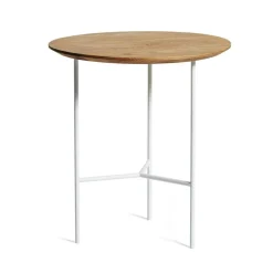 Tribeca Sidobord 47 cm, Oljad Rustik Ek/Svarta Ben