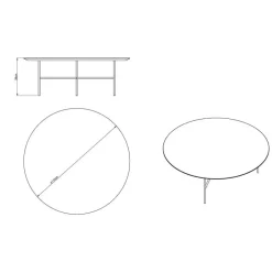 Tribeca Soffbord 80 cm, Såpad Rustik Ek/Svarta Ben