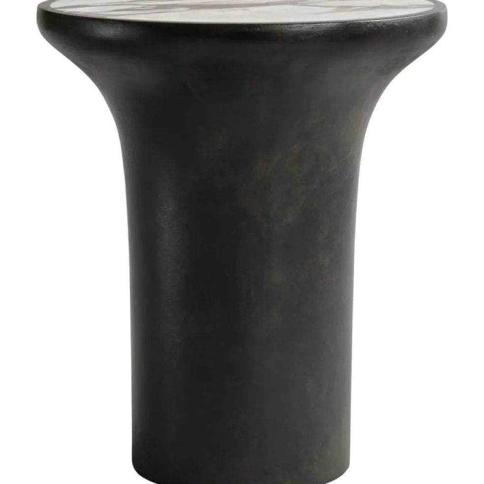 Trumpet Sidobord Kaffe / Calacatta, 35 cm