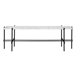 GUBI Soffbord-Ts Console 1 Hylla, Svart/Vit Marmor