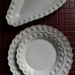 Potteryjo Uppläggningsfat-Tulipa Serveringsfat 20x45 cm, Vit