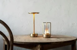 Ambientec Portabla Lampor|Portabla Lampor-Turn Bordslampa Portabel, Mässing