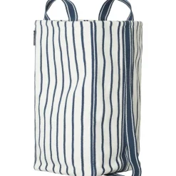 Lexington Tvättkorgar-Tvättkorg 60x30 cm, Blå/Vit