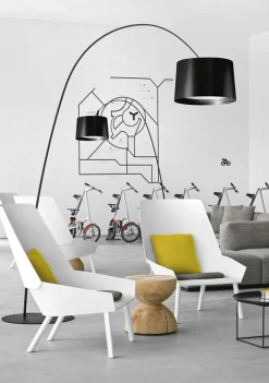 Foscarini Båglampor|Golvlampor-Twiggy Golvlampa, Svart