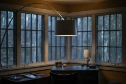 Foscarini Båglampor|Golvlampor-Twiggy LED Golvlampa, Grafit