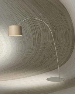 Foscarini Båglampor|Golvlampor-Twiggy Wood Golvlampa MyLight, Greige