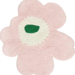 Unikko Terry Badrumsmatta 73X74 cm, Rosa / Grön / Off-white