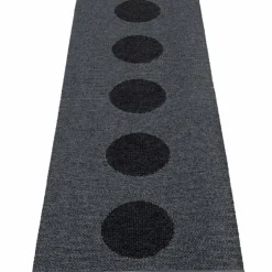 Pappelina Plastmattor-Vera 2.0 Matta Black / Black Metallic, 70x280 cm