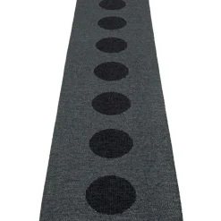 Pappelina Plastmattor-Vera 2.0 Matta Black / Black Metallic, 70x280 cm