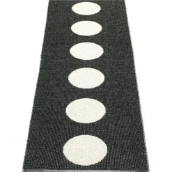 Pappelina Utomhusmattor & Balkongmattor|Plastmattor-Vera Matta Svart / Vanilj, 70x225 cm