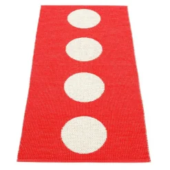 Pappelina Utomhusmattor & Balkongmattor|Plastmattor-Vera Matta 70x150 cm, Red/Vanilla