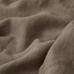 Överkast Sammet / Linne 180x260 cm, Ash Brown
