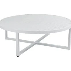 Vevi Soffbord 100 cm Aluminium, Vit