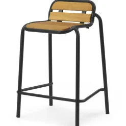 Vig Barstol 75 cm, Robiniaträ / Mörkgrön