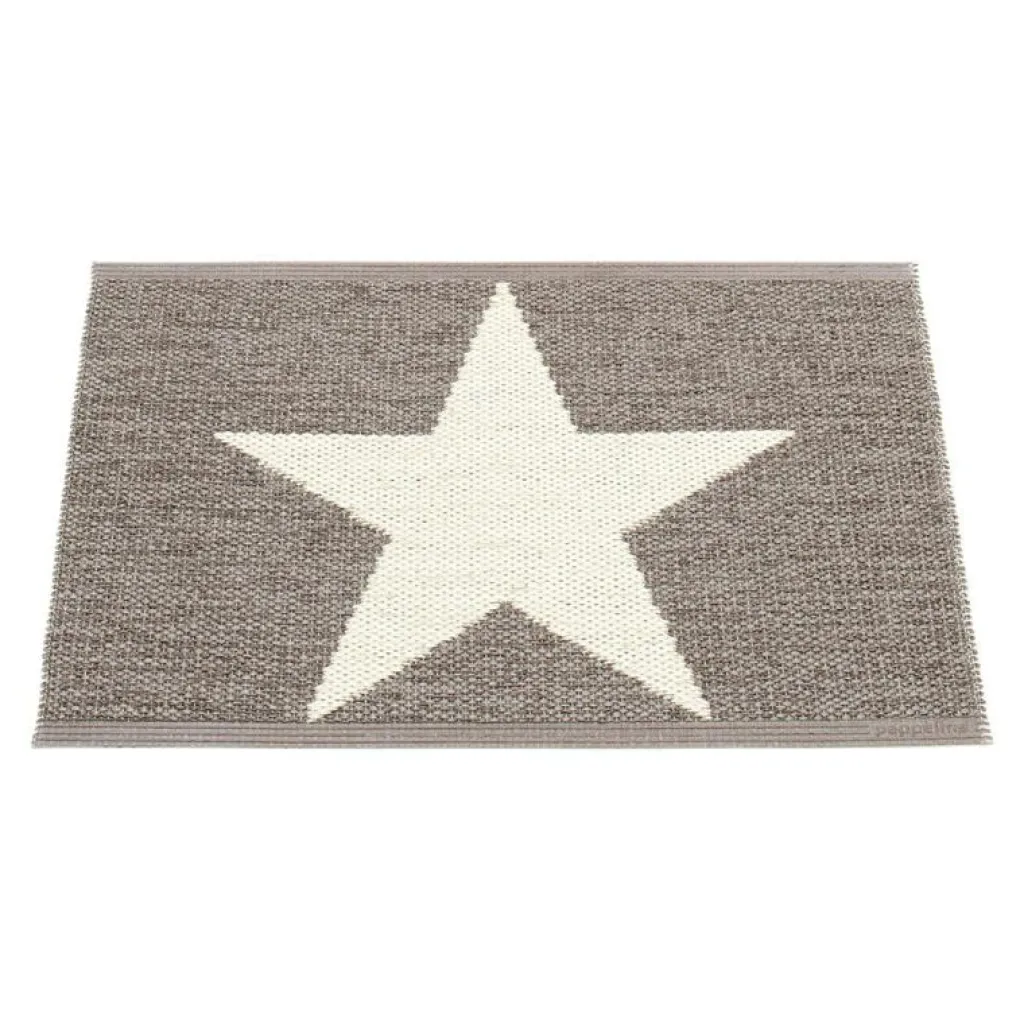 Pappelina Utomhusmattor & Balkongmattor|Dörrmattor-Viggo Small One Dörrmatta 50x70 cm, Mud/Vanilla