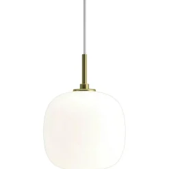 VL45 Radiohus Pendel 250 mm, Mässing / Glossy White