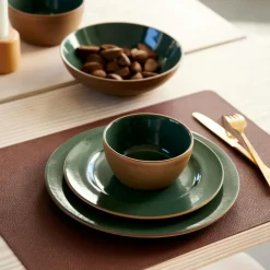 Vändbar Bordstablett 4-pack, Ljusblå/Svart