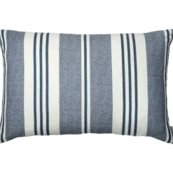 Vändteg Kuddfodral 40x60 cm, Marinblå/Off-white