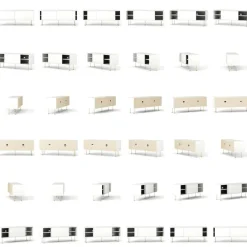 Decotique Tv-Bänkar & Mediabänkar-Vogue Mediabänk Med Ben 136 cm, Valnöt / Svart