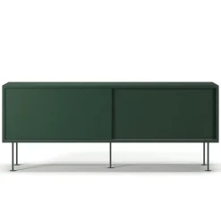 Decotique Tv-Bänkar & Mediabänkar-Vogue Mediabänk Med Ben 136 cm, Valnöt / Svart