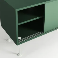 Decotique Tv-Bänkar & Mediabänkar-Vogue Mediabänk Med Ben 136 cm, Valnöt / Svart