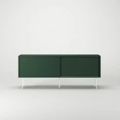 Decotique Tv-Bänkar & Mediabänkar-Vogue Mediabänk Med Ben 136 cm, Valnöt / Svart