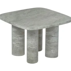 Blomus Sidobord & Avlastningsbord-Volos Sidobord S 52x52 cm Silver Travertine Sidobord 52x52 cm, Travertin
