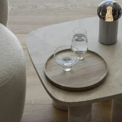 Blomus Sidobord & Avlastningsbord-Volos Sidobord S 52x52 cm Silver Travertine Sidobord 52x52 cm, Travertin