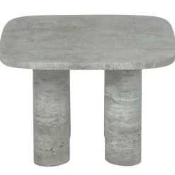 Blomus Sidobord & Avlastningsbord-Volos Sidobord S 52x52 cm Silver Travertine Sidobord 52x52 cm, Travertin