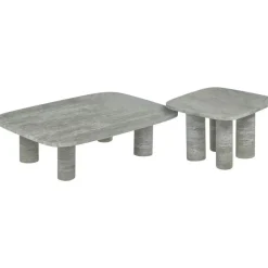 Blomus Sidobord & Avlastningsbord-Volos Sidobord S 52x52 cm Silver Travertine Sidobord 52x52 cm, Travertin