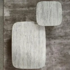 Blomus Sidobord & Avlastningsbord-Volos Sidobord S 52x52 cm Silver Travertine Sidobord 52x52 cm, Travertin